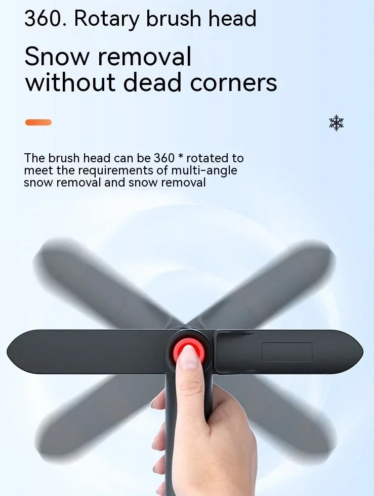Udtrækkelig Sneskovl og Børste til Bilen