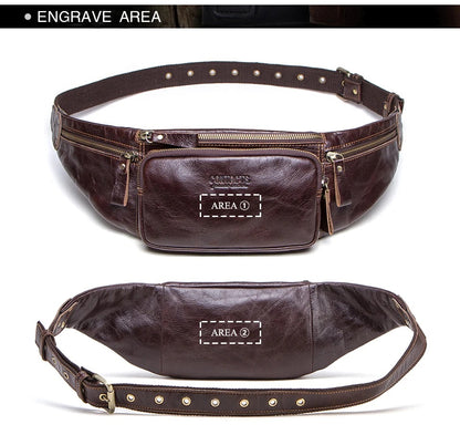 Ægte Læder Bæltetaske til Mænd