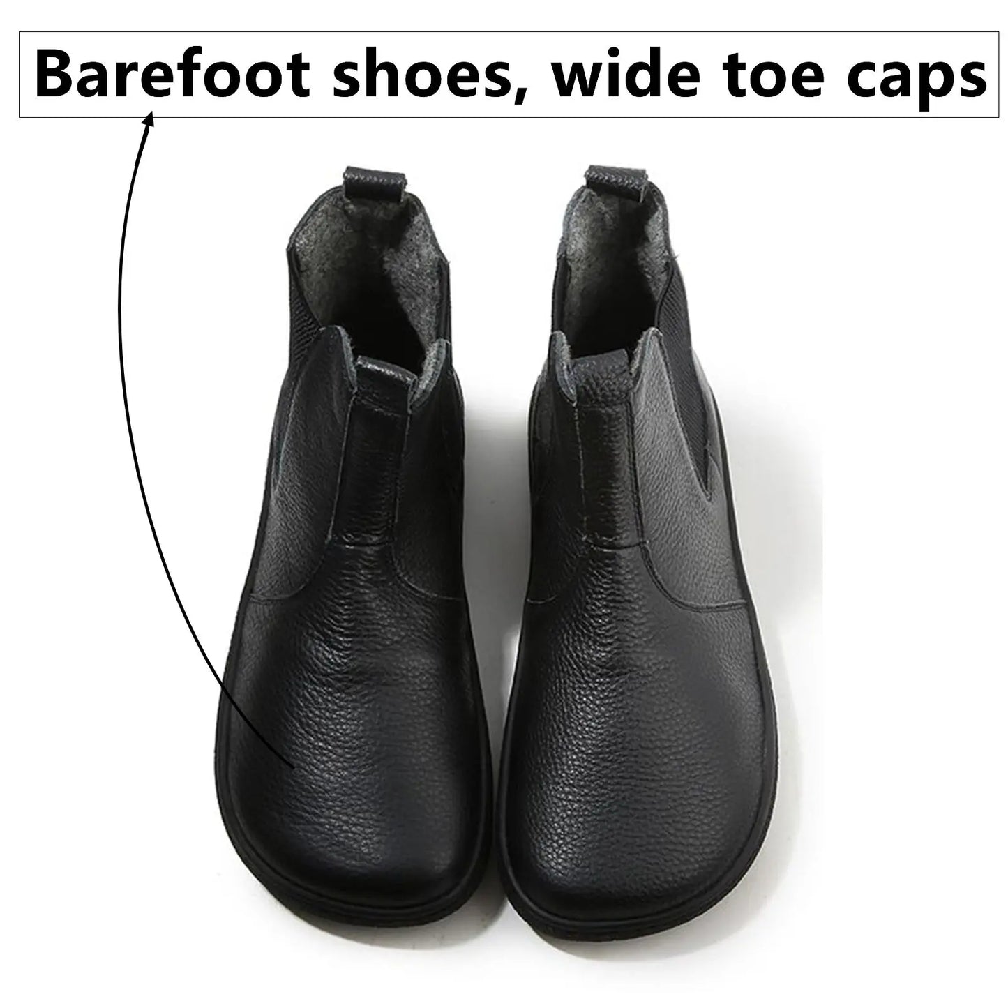 Barfodede Læderstøvler til Mænd & Kvinder med Uldfor