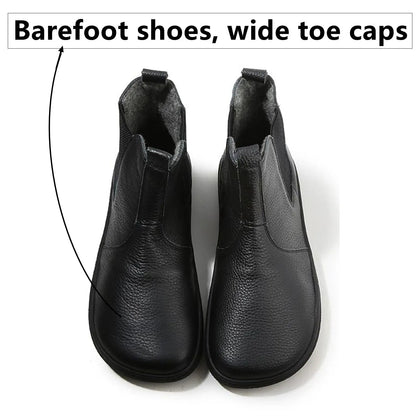 Barfodede Læderstøvler til Mænd & Kvinder med Uldfor