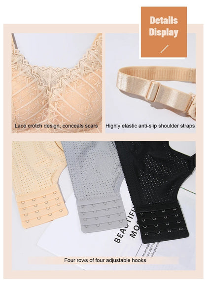 Justerbar Bomulds Mastektomi Bh med Lomme