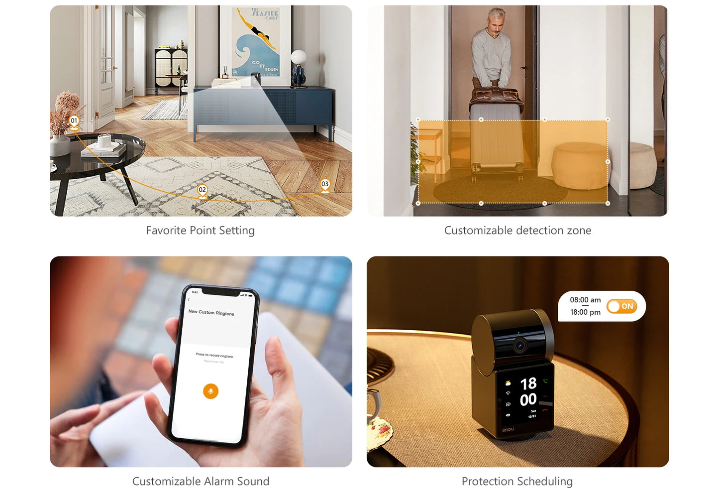 Indendørs WiFi-Sikkerhedskamera med Skærm og Tale