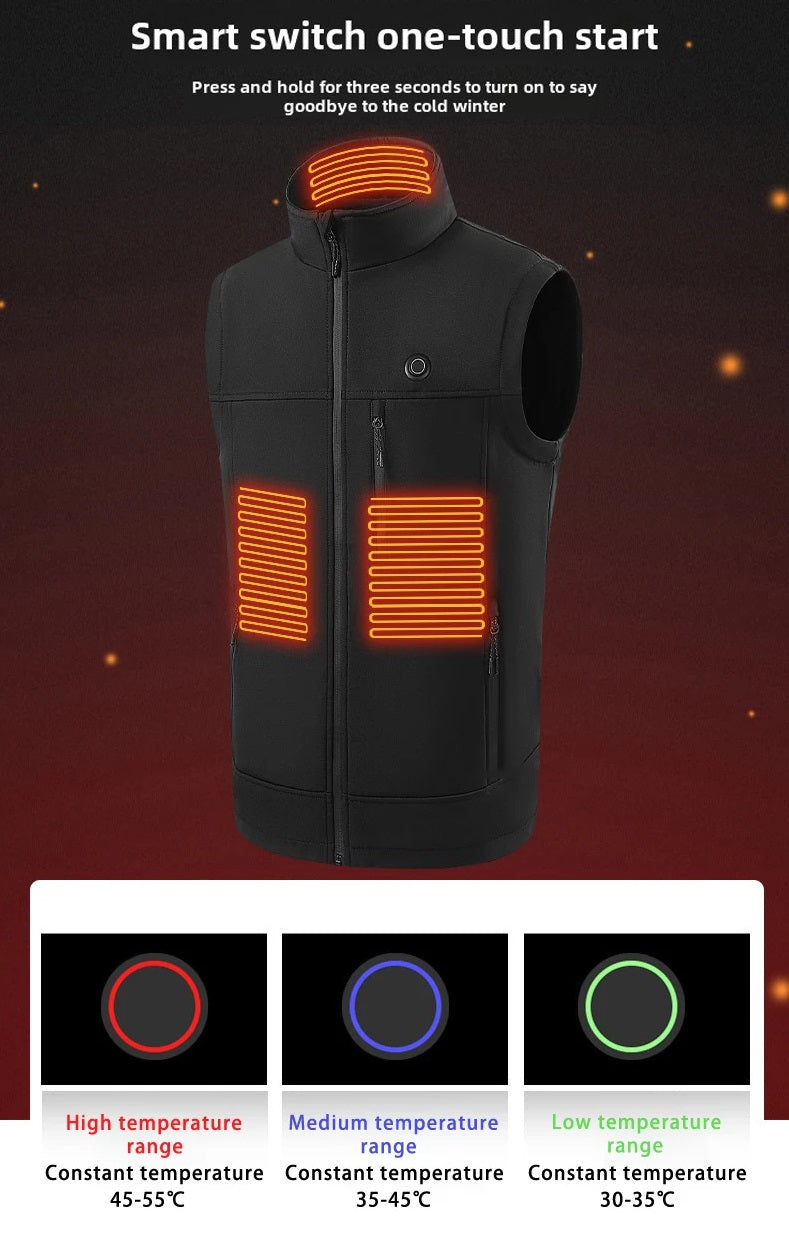 Elektrisk Opvarmet Vest til Mænd og Kvinder