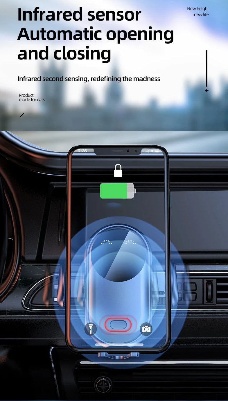 Smart Trådløs Opladningsholder til Bilen