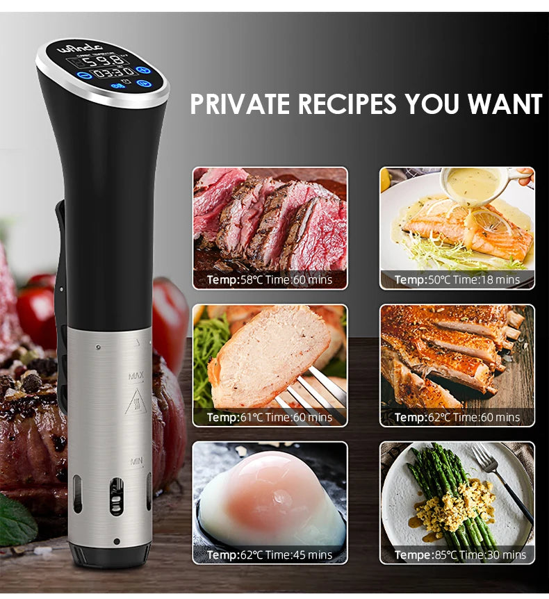 Sous Vide Koger 1100W med LCD Touch Display
