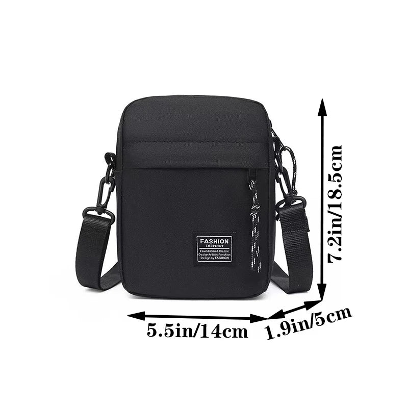 Casual Crossbody Taske i Nylon til Herre
