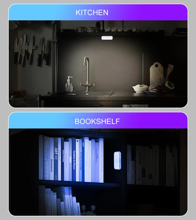 Genopladeligt Mini LED-berøringslys til Bilen