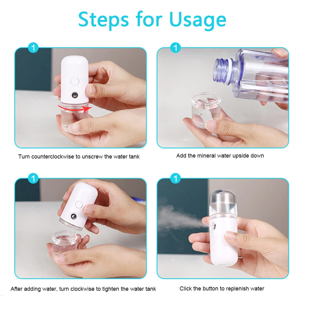 USB-Ansigtsspray – Genopladelig Dampstøver