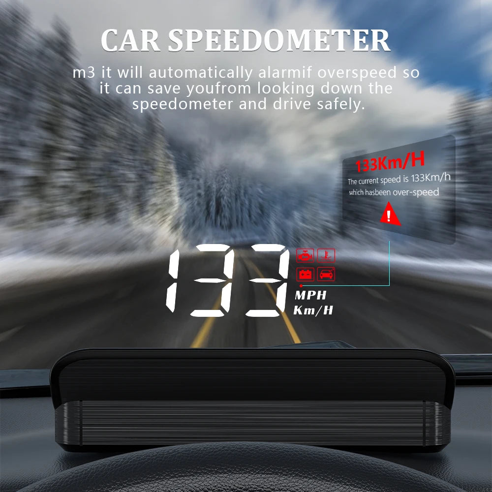 Digital Bil Hastighedometer HUD Display