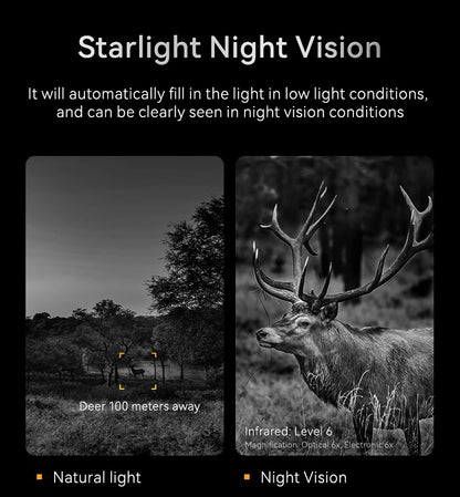 1080P Digital Nattekikkert 10x 800m med Stor Skærm