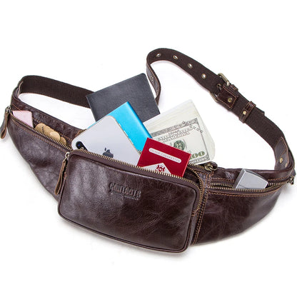 Ægte Læder Bæltetaske til Mænd