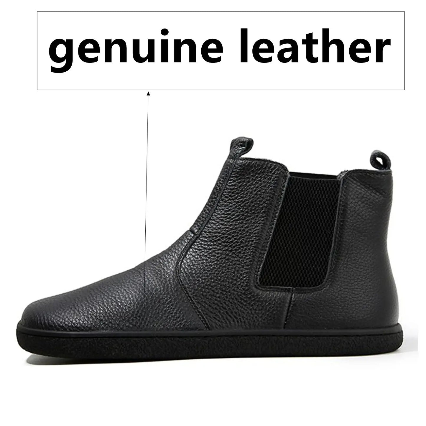 Barfodede Læderstøvler til Mænd & Kvinder med Uldfor