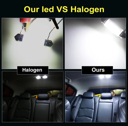 10 stk. LED Loftlys og Nummerpladelys til Bil