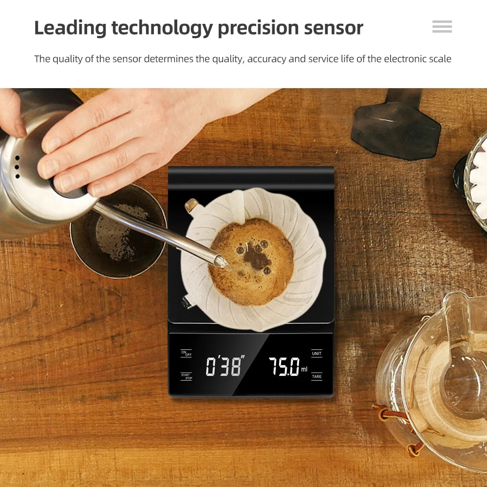 Digital Kaffevægt med Timer og LCD