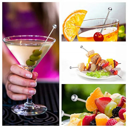12 stk. Cocktailpinde i Rustfrit Stål til Drikke