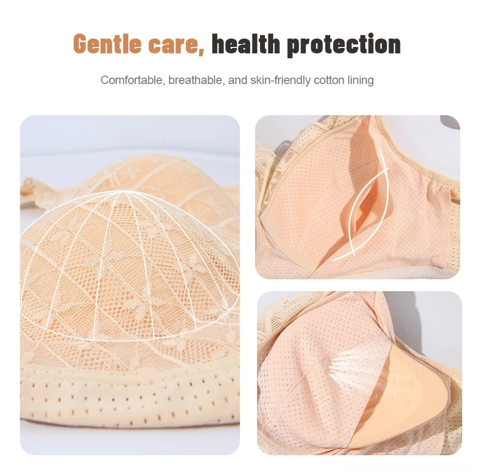 Justerbar Bomulds Mastektomi Bh med Lomme