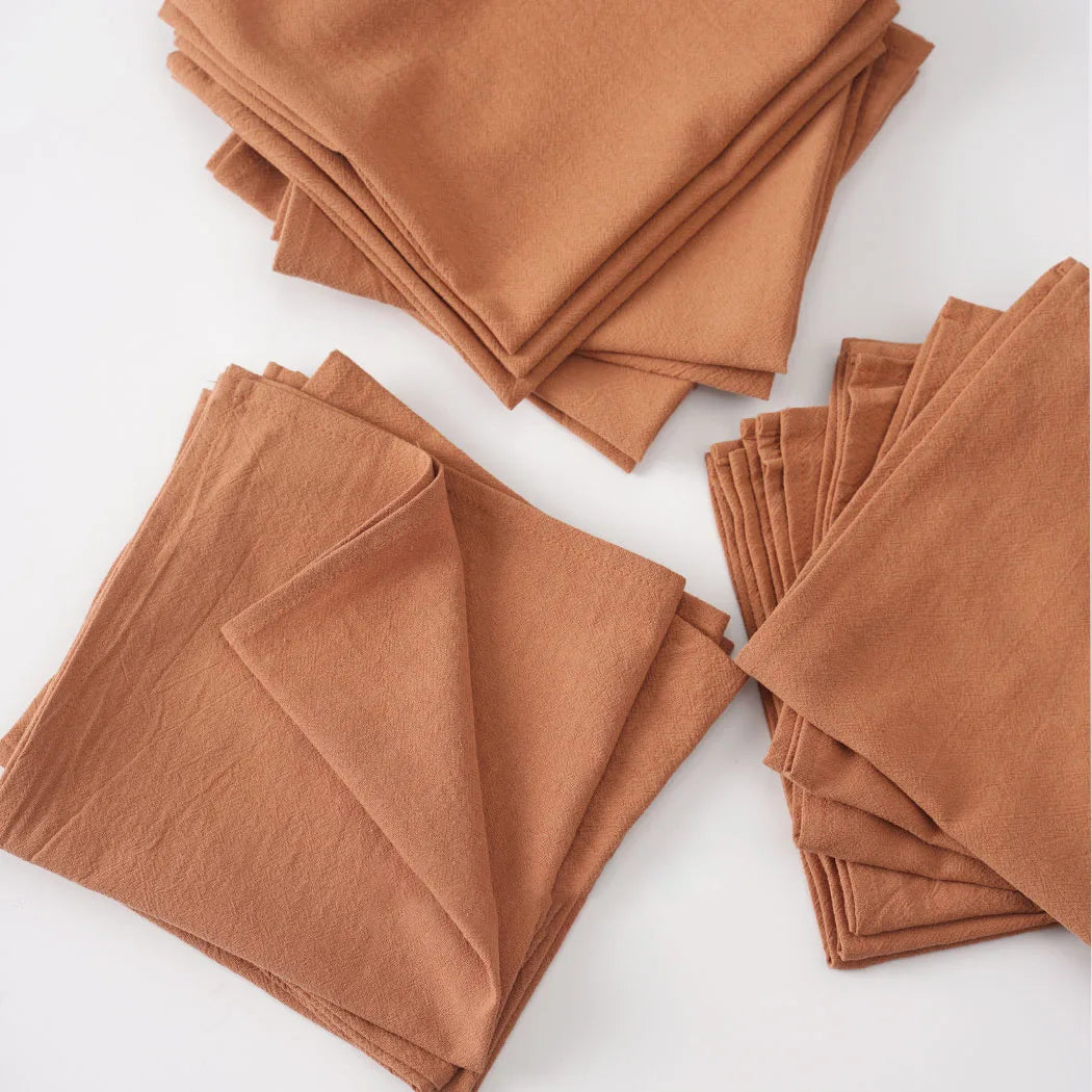 24 stk. Bomuldsservietter – 40x40 cm Vaskbare Genanvendelige