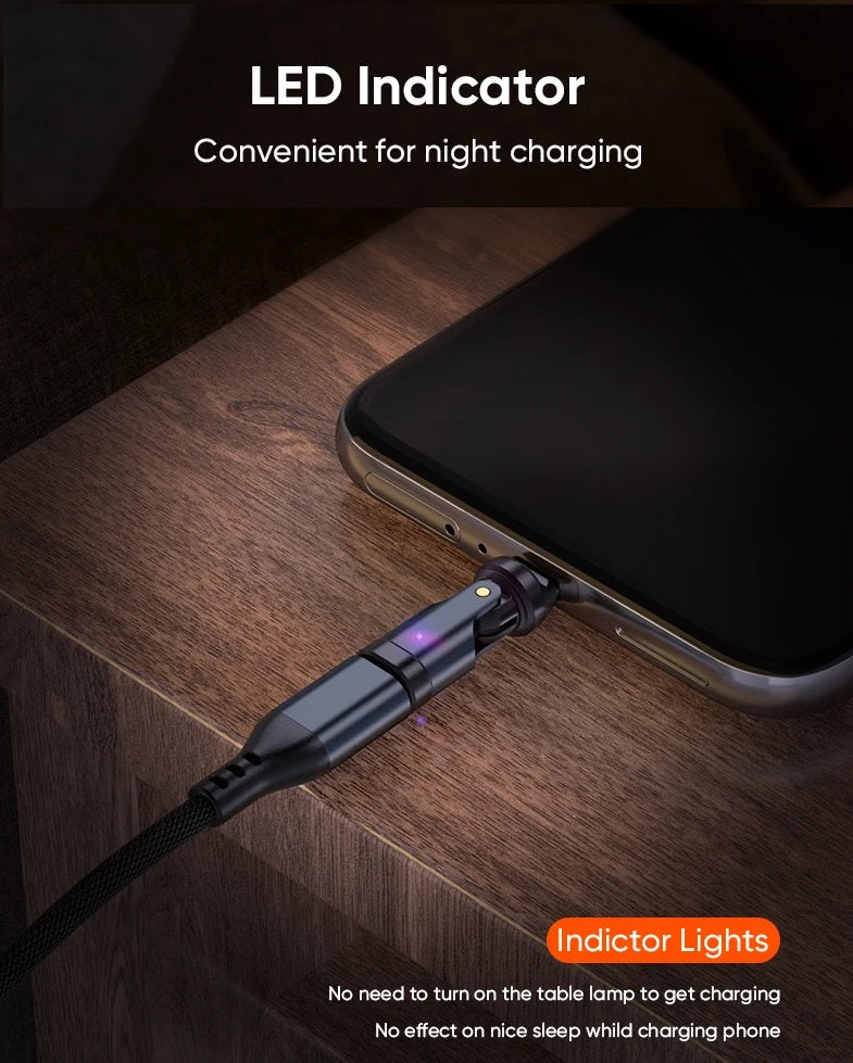 PD240W 540° Roterende USB-C Hurtig Opladningsadapter