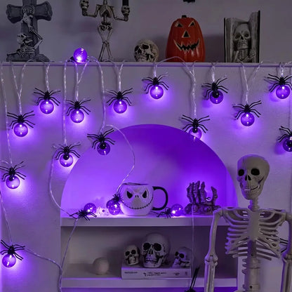 10 LED Spindellys til Halloween