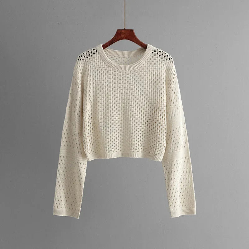 Dame Striktrøje og Nederdel Sæt