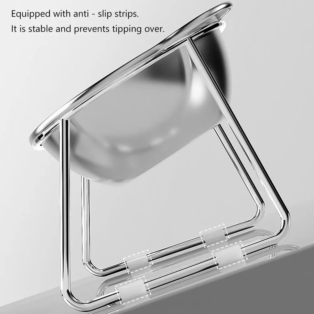 Forhøjet Katteskål i Rustfrit Stål