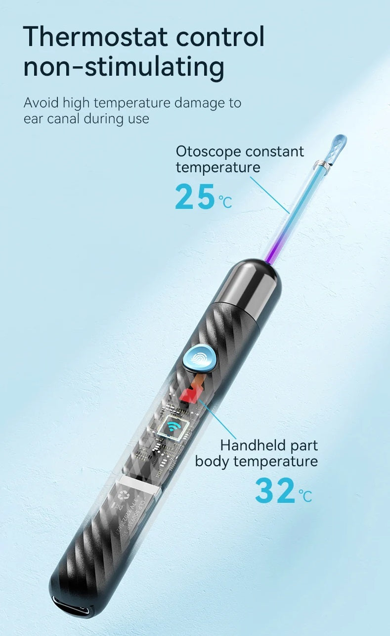 Trådløst Genopladeligt Ørerensesæt med Kamera