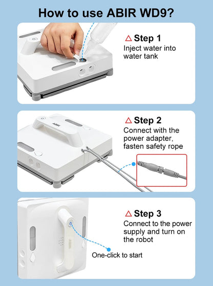 ABIR WD9 Robotvinduesrenser med Vandforstøver