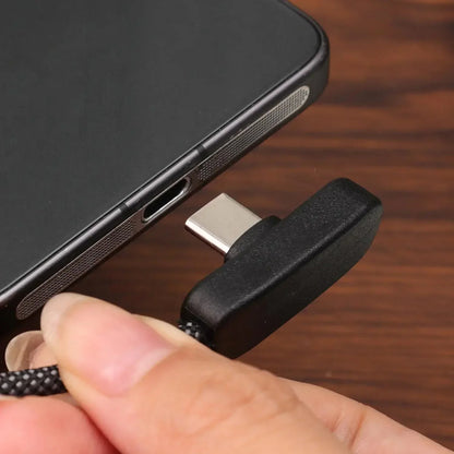 100W USB-C-Kabel med 90° Vinkel til Hurtig Opladning