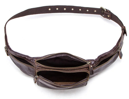 Ægte Læder Bæltetaske til Mænd