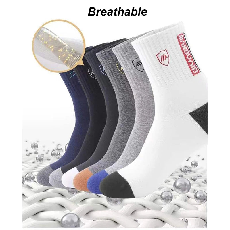 Herre Bløde Åndbare Crew-Sokker – 5 par
