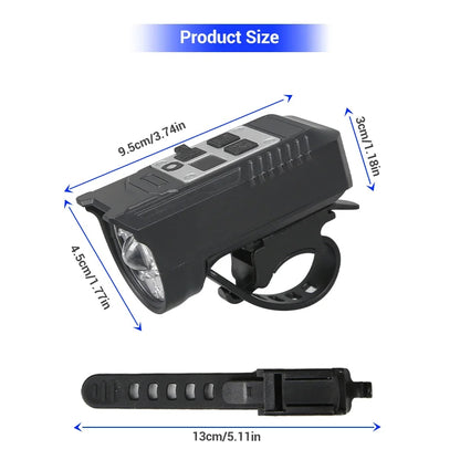 USB Genopladelig Vandtæt LED Cykelforlygte