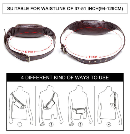 Ægte Læder Bæltetaske til Mænd