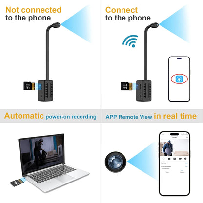HD 1080P Mini WiFi-sikkerhedskamera med Persondetektion
