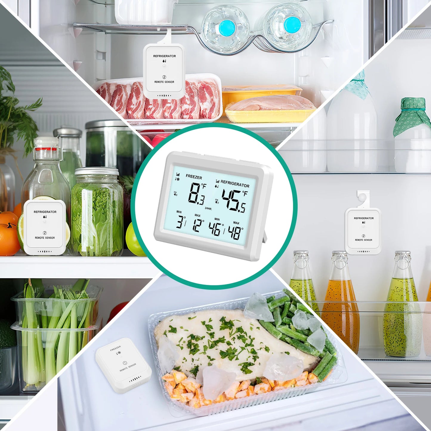 Digitalt Trådløst Køleskabs- og Frysertermometer