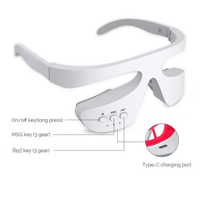 3D Øjenmassager med Rødt Lys