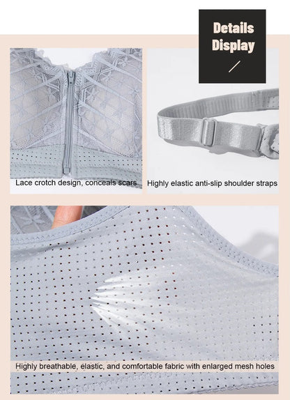 Justerbar Bomulds Mastektomi Bh med Lomme