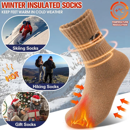 5 Par Tykke Varme Uldsokker