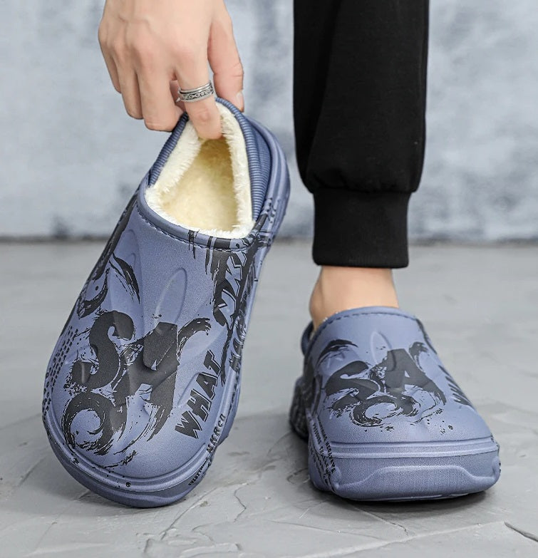 Varme Vinterhjemmesko til Mænd – Til Indendørs og Udendørs Brug