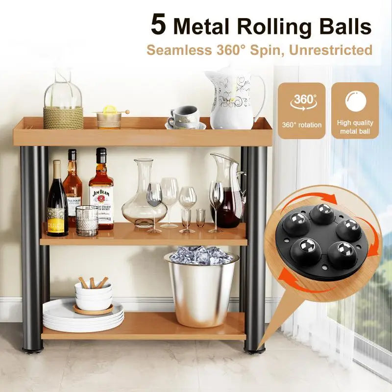 4 Stk. Møbelfødder med Hjul