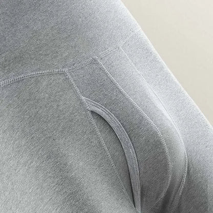 Herre Bomulds Boxershorts med Høj Talje og Lange Ben
