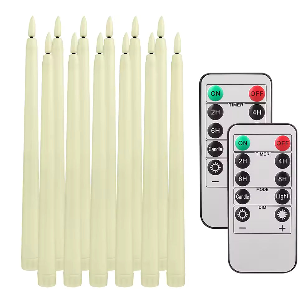 Flammefri LED Stearinlys med Fjernbetjening 6-Pak
