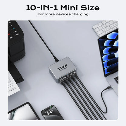 330W USB-C GaN Multiport Hurtigoplader