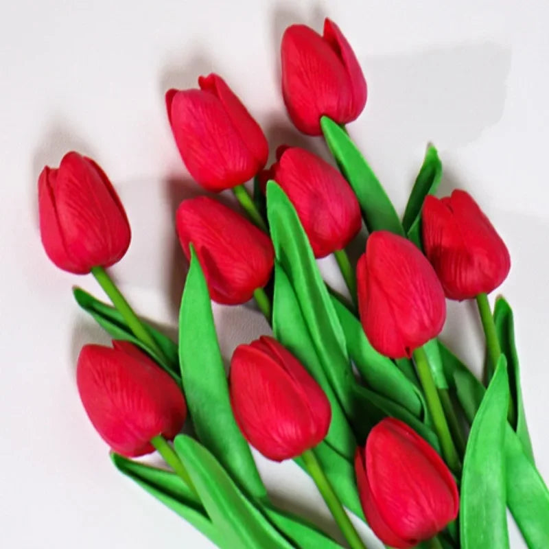 5 stk. Kunstige Tulipanblomster til Hjemmeindretning