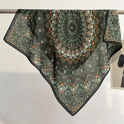 Printet Firkantet Tørklæde til Kvinder