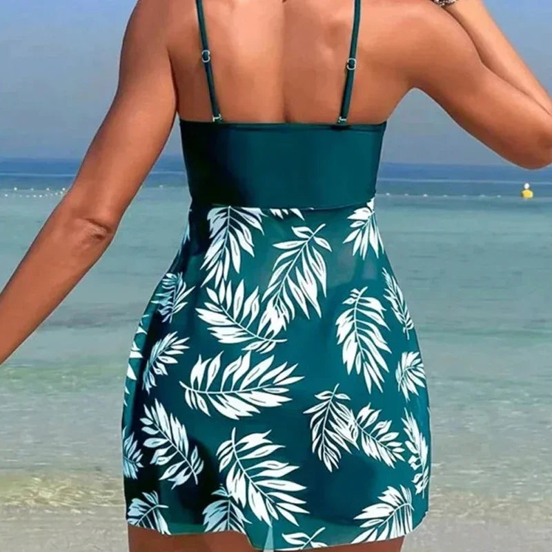 Dame Badekjole med Mesh-print