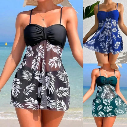 Dame Badekjole med Mesh-print