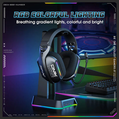 Trådløst Gaming Headset med 3 Tilstande og HD-mikrofon