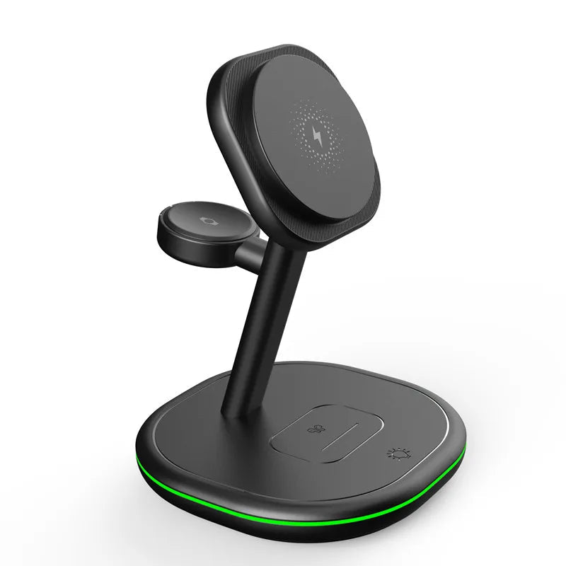 3-i-1 Magnetisk Trådløs Oplader til iPhone, Apple Watch og AirPods