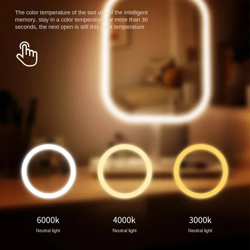 LED Sminkespejl med 3 Farver Lys