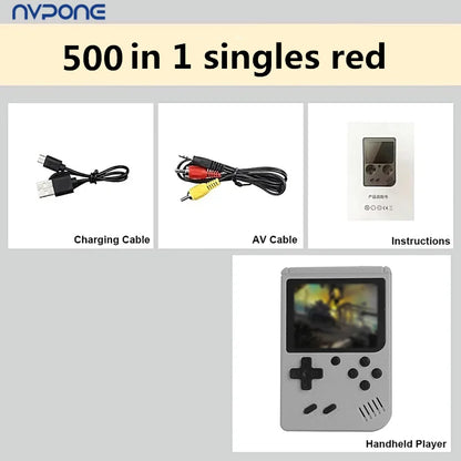 Bærbar Retro Spilkonsol med 500+ Spil